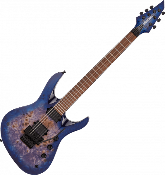 Guitare électrique solid body Jackson Chris Broderick Soloist FR - Trans blue poplar