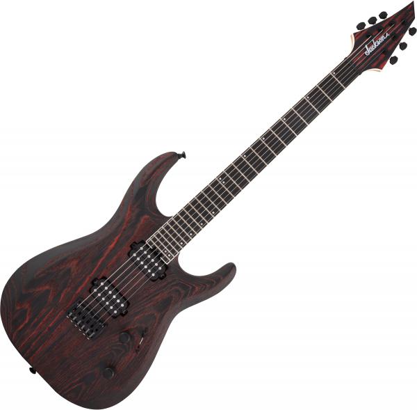 Guitare électrique baryton Jackson Pro Series Dinky DK Modern Ash HT6 - Baked Red