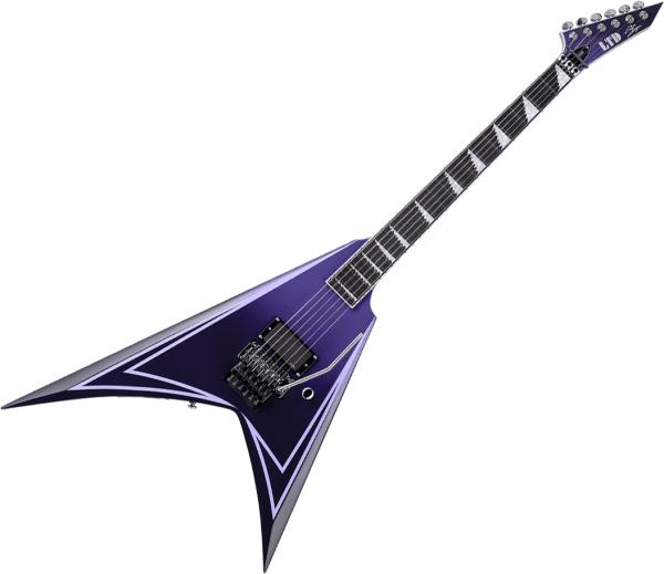 Guitare électrique solid body Ltd Alexi Hexed - Purple fade w/ pinstripes