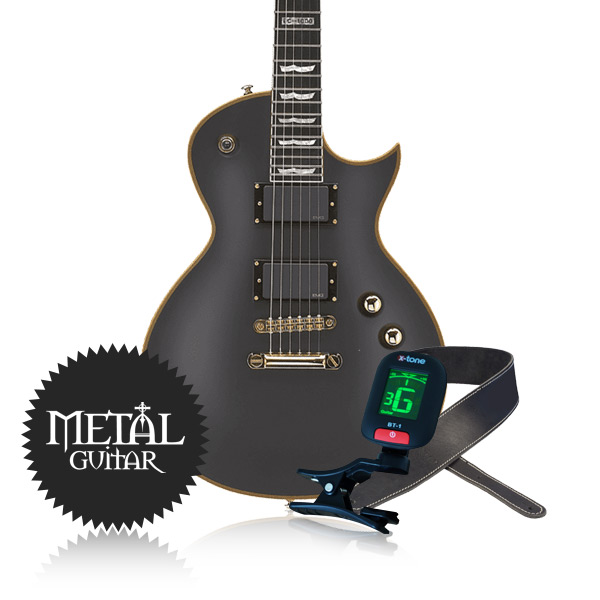 Pack guitare électrique Ltd EC-1000 HH EMG HT EB + 1 sangle - Vintage black