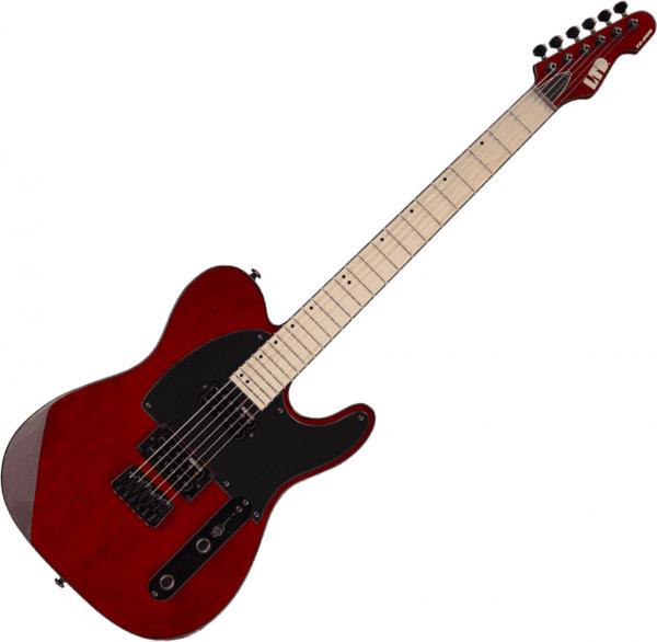 Guitare électrique solid body Ltd TE-200M - See thru black cherry
