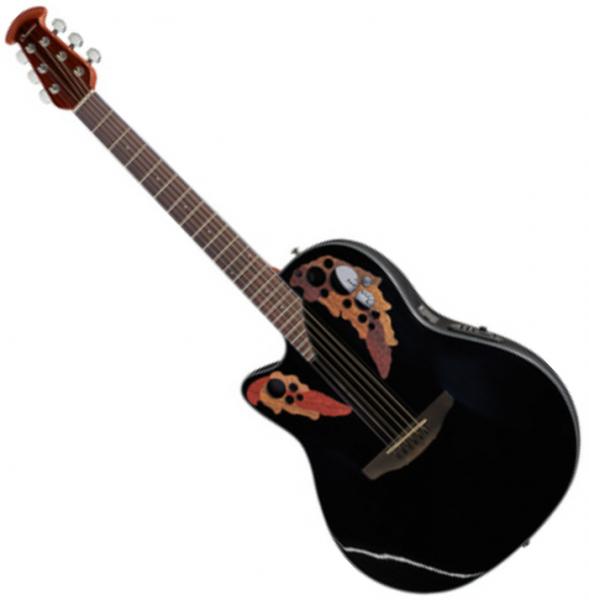 Guitare electro acoustique Ovation CE44L-5-G Celebrity Elite Gaucher - Black