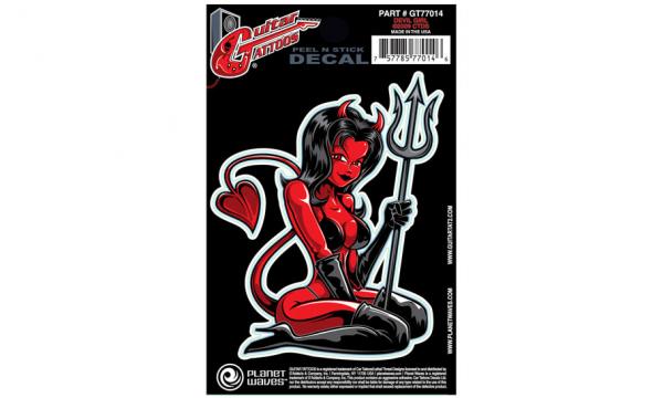 Autocollant & stickers Planet waves Guitar Tattoos Devil Girl