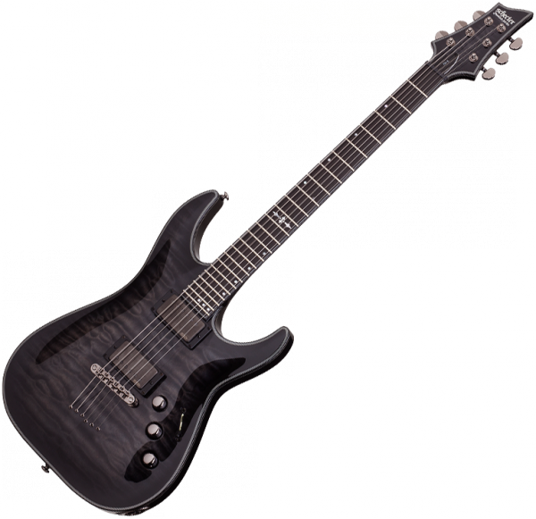 Guitare électrique solid body Schecter Hellraiser Hybrid C-1 - Trans. black burst