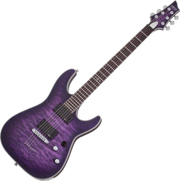 Guitare électrique solid body Schecter C-1 Platinum - Satin purple burst