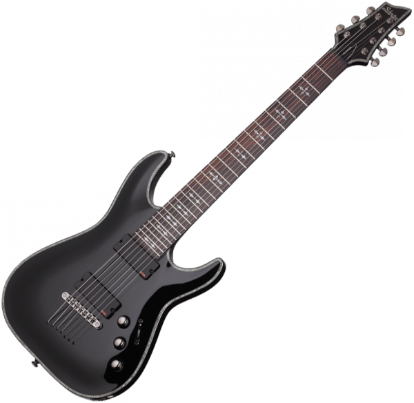 Guitare électrique baryton Schecter Hellraiser C-7 - Black