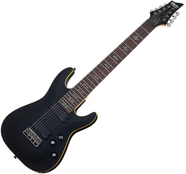 Guitare électrique baryton Schecter Demon-8 Active - Satin black
