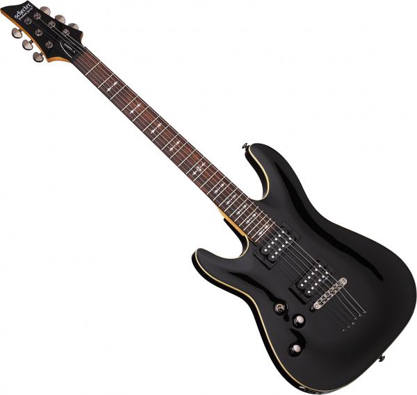 Guitare électrique solid body Schecter Omen-6 LH - gloss black