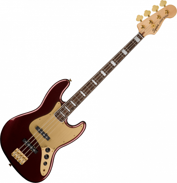 Basse électrique solid body Squier Jazz Bass 40th Anniversary - Ruby red metallic