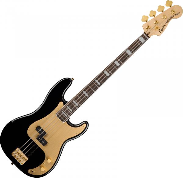 Basse électrique solid body Squier 40th Anniversary Precision Bass Gold Edition - Black