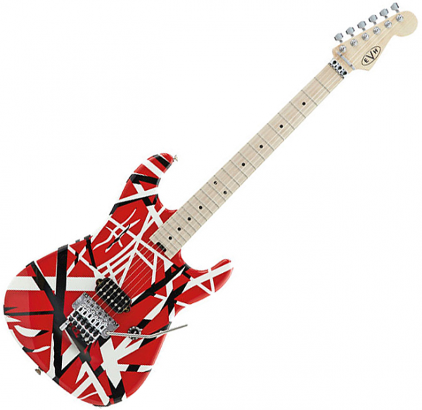 Guitare électrique solid body Evh                            Striped Series tripes - Red with black stripes