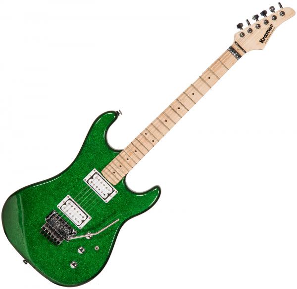 Guitare électrique solid body Kramer Pacer Vintage - Emerald green metal flake