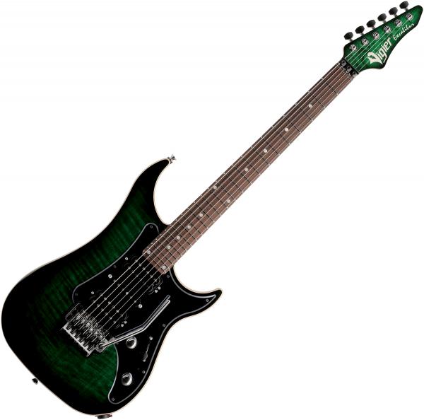 Guitare électrique solid body Vigier                         Excalibur Custom HSH (RW) - Mysterious Green