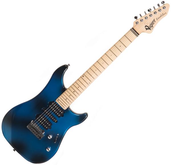 Guitare électrique solid body Vigier                         Excalibur Supra 7 (MN) - Urban blue