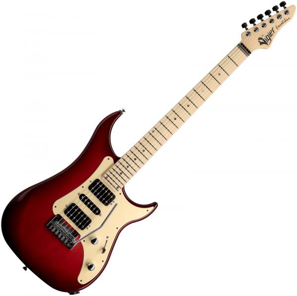 Guitare électrique solid body Vigier                         Excalibur SupraA (MN) - Clear red
