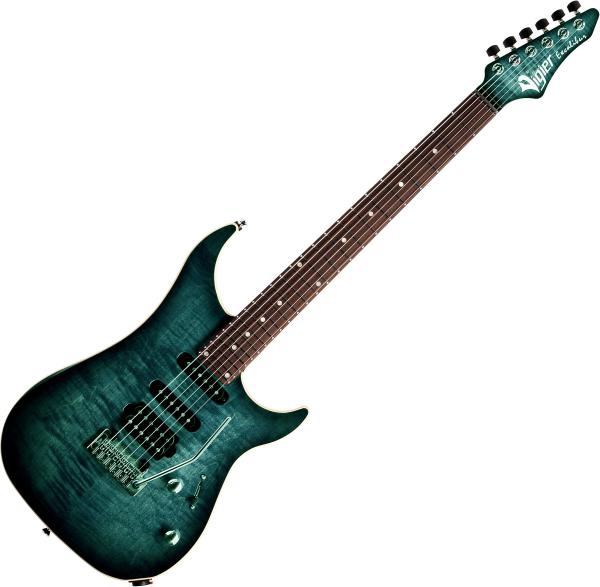 Guitare électrique solid body Vigier                         Excalibur Ultra Blues (HSS, Trem, RW) - Deep blue