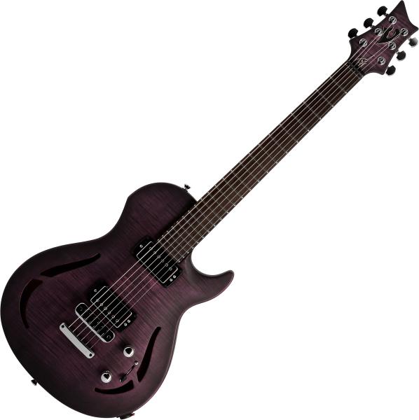 Guitare électrique 1/2 caisse Vigier                         G.V. Wood Hollow - Purple fade