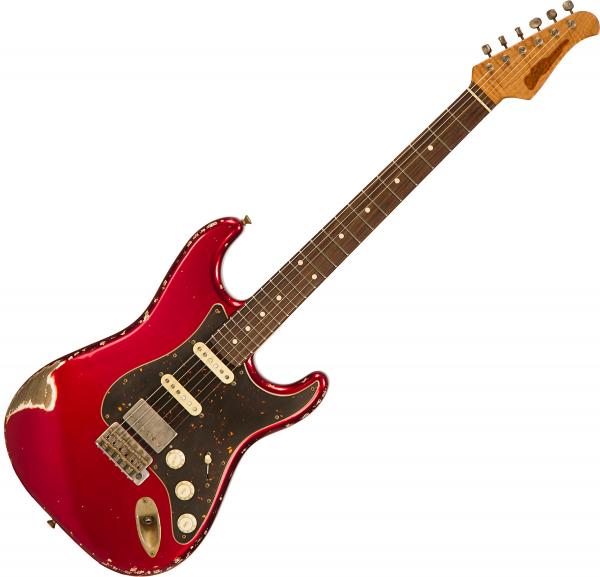 Guitare électrique solid body Xotic California Classic XSC-2 Ash #2092 - Heavy aging candy apple red