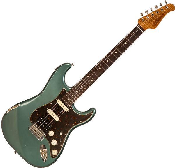 Guitare électrique solid body Xotic California Classic XSC-2 Ash #2094 - Medium aging sherwood green