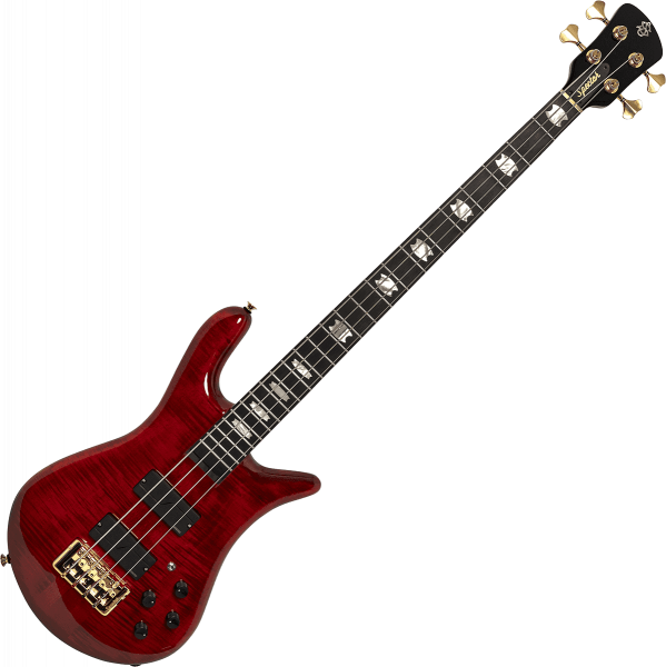 Basse électrique solid body Spector                        Rudy Sarzo LT4 Euro - Scarlett red gloss