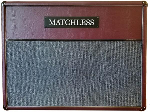Baffle ampli guitare électrique Matchless ESD212 Cabinet Burgundy/Silver