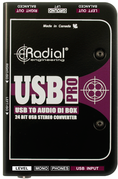 Boitier direct / di Radial USB-Pro