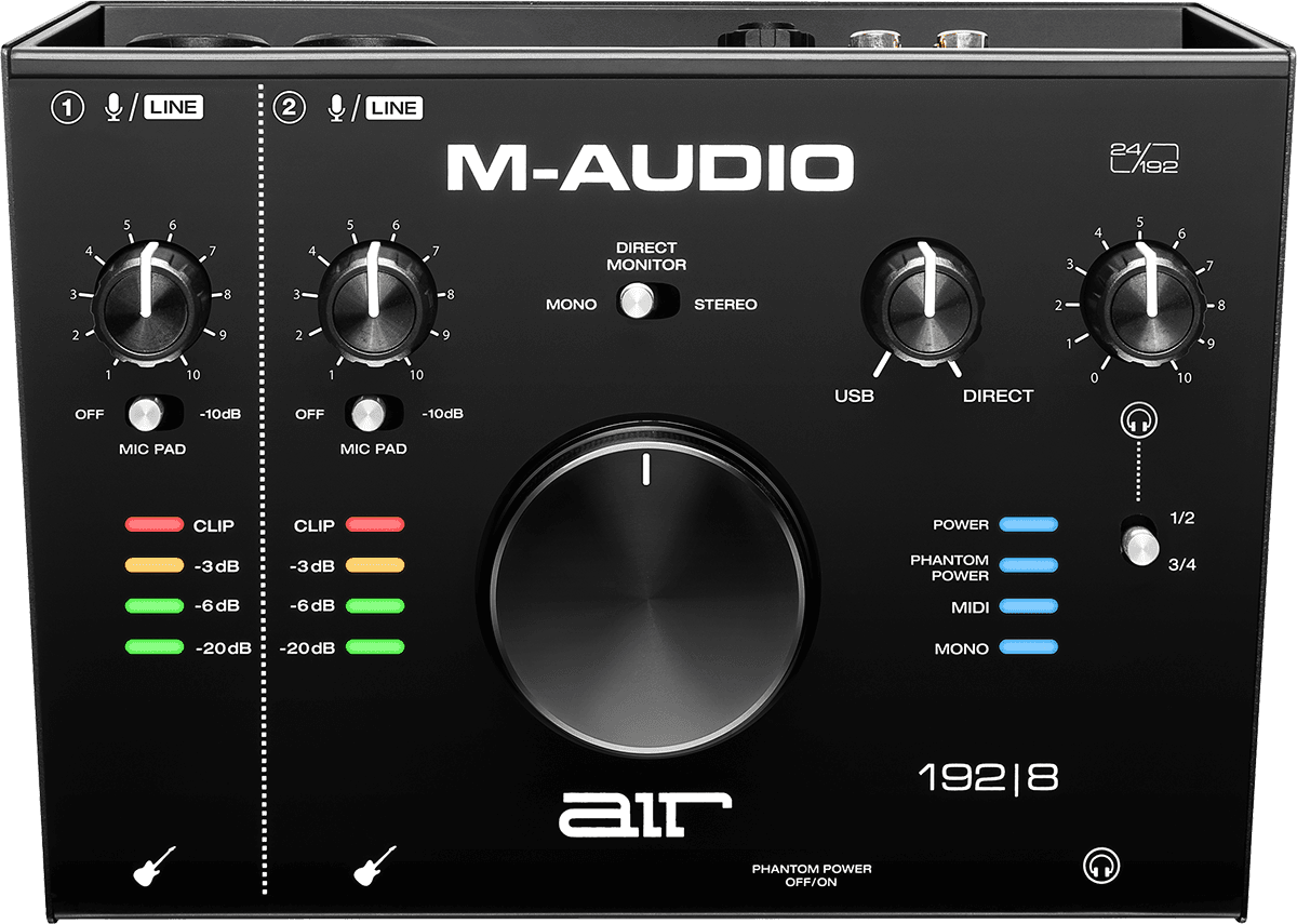 M-Audio M-Audio AIR 192|6 USB-Audio/MIDI Interface 2-In/2-Out 24-Bit/192kHz Software XLR 