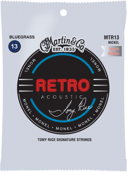 Cordes guitare acoustique Martin MTR13 Acoustic Guitar 6-String Set Retro Monel Tony Rice Bluegrass 13-56 - Jeu de 6 cordes