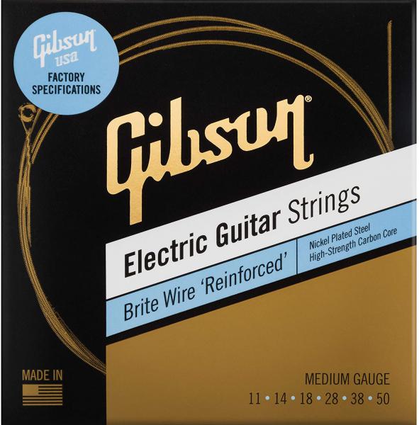 Cordes guitare électrique Gibson SEG-BWR10 Electric Guitar 6-String Set Brite Wire Reinforced NPS 10-46 - Jeu de 6 cordes