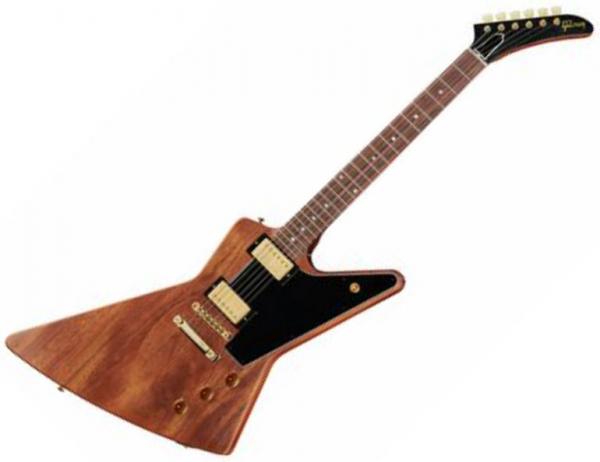 Guitare électrique solid body Gibson Custom Shop 1958 Mahogany Explorer Reissue - Vos walnut