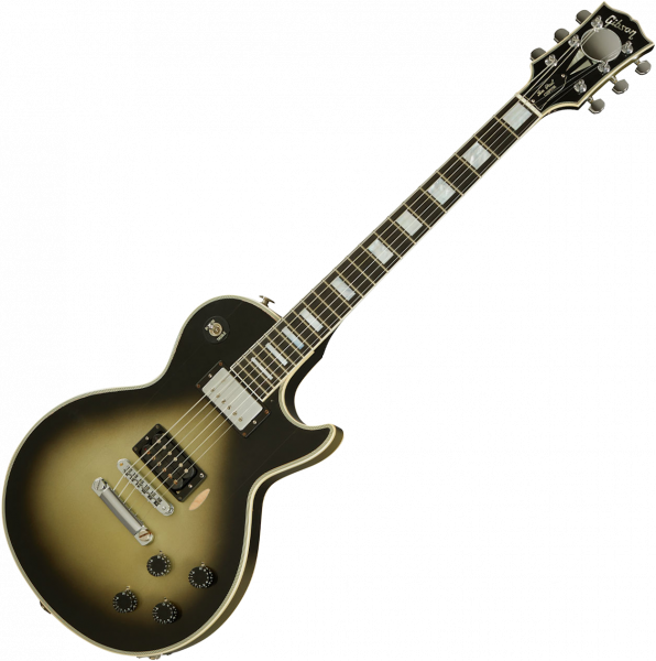 Guitare électrique solid body Gibson Custom Shop Adam Jones 1979 Les Paul Custom - Aged & Signed Silverburst