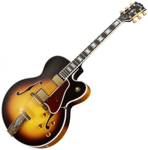 Guitare électrique 3/4 caisse & jazz Gibson Custom Shop L-5 CES - Vintage sunburst