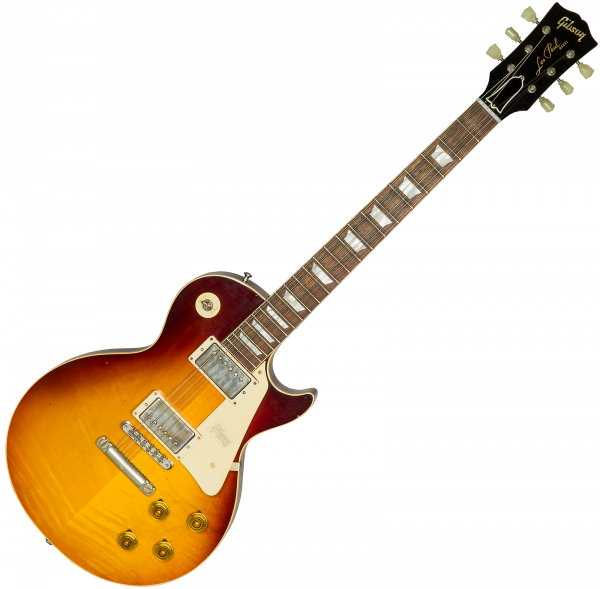 Guitare électrique solid body Gibson Custom Shop 1958 Les Paul Standard Reissue #88461 - Lightly aged pale whisky burst