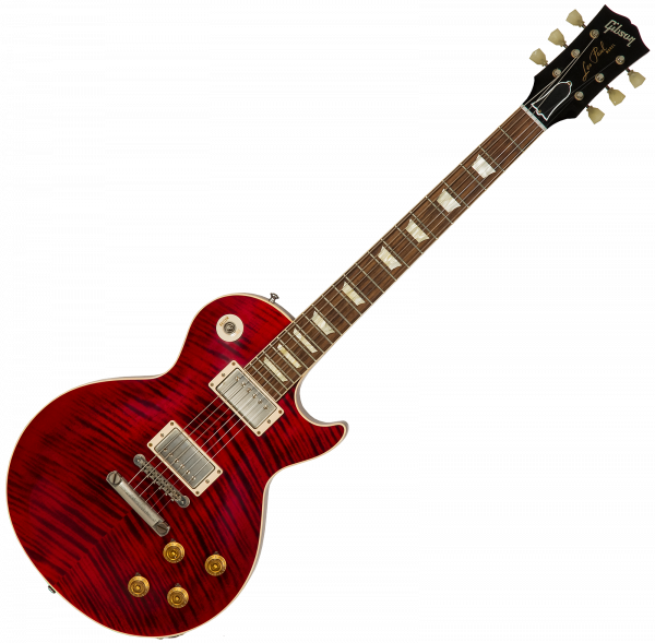 Guitare électrique solid body Gibson Custom Shop M2M Les Paul Standard 1959 Reissue #943147 - Vos red tiger
