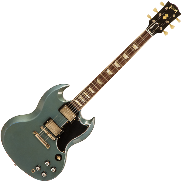 Guitare électrique solid body Gibson Custom Shop Murphy Lab 1964 SG Standard Reissue #108681 - Light aged pelham blue