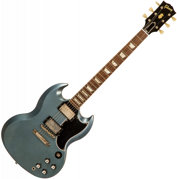 Guitare électrique solid body Gibson Custom Shop Murphy Lab 1964 SG Standard Reissue #009262 - Light aged pelham blue