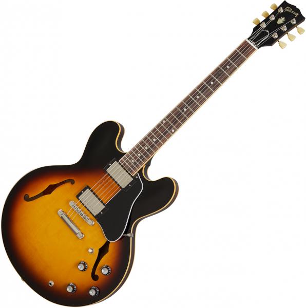 Guitare électrique 1/2 caisse Gibson ES-335 2020 - Vintage burst