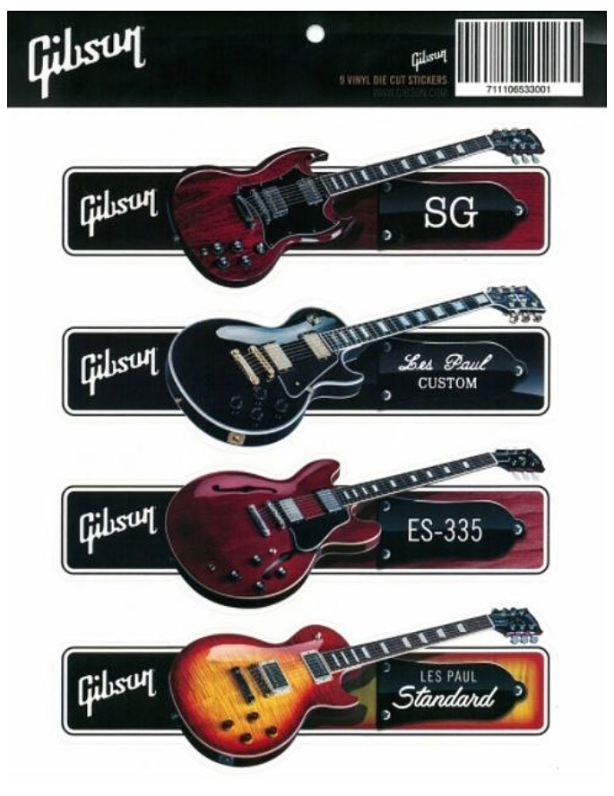 Custom made Gibson guitars logo vinyl decal