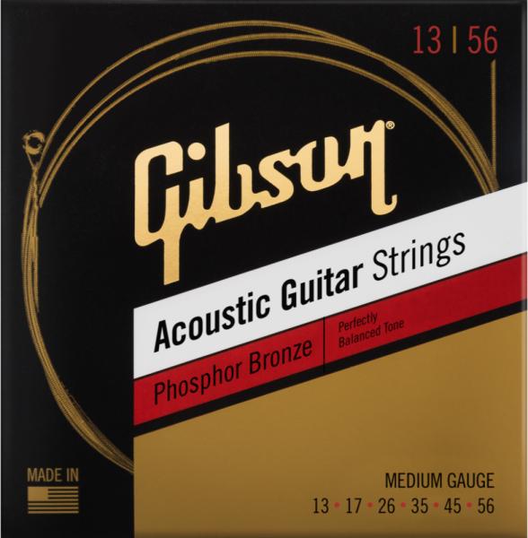 Cordes guitare acoustique Gibson SAG-PB13 Acoustic Guitar 6-String Set Phosphor Bronze 13-56 - Jeu de 6 cordes