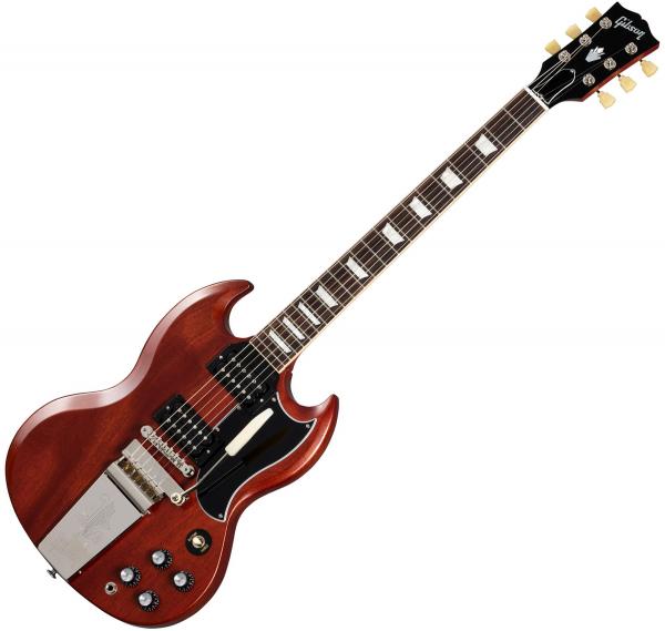 Guitare électrique solid body Gibson SG Standard '61 Faded Maestro Vibrola - Vintage cherry