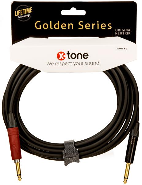 Câble X-tone X3070-6M Instrument Cable Right/Right 6m Golden Series