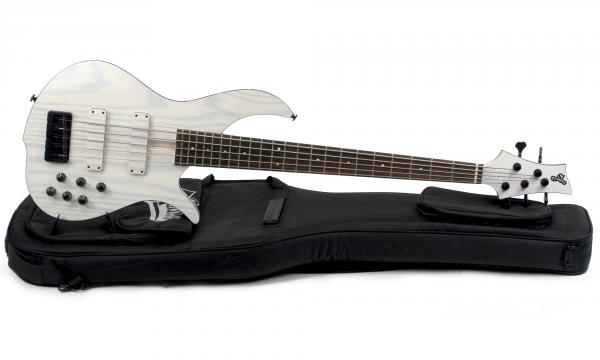 Basse électrique solid body F bass BN5 Fretted (RW) - Transparent white gloss
