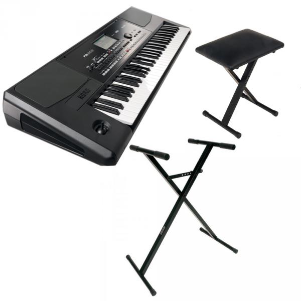 Pack clavier synthétiseur Korg PA300 + stand + banquette